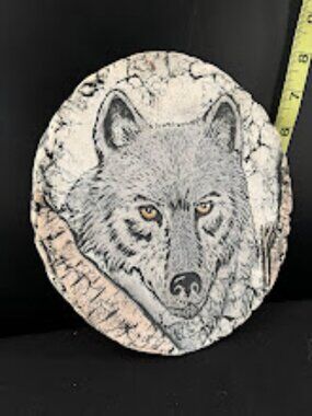 Shapes of Clay, Hand Painted Wolf